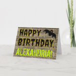 [ Thumbnail: Spooky Bat Halloween Inspired "Happy Birthday" Card ]