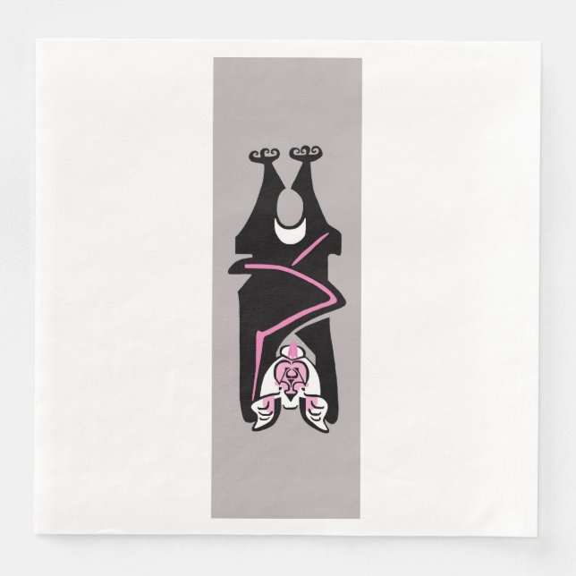 Spooky BAT - Halloween Paper Dinner Napkins (Front)