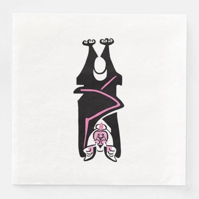 Spooky BAT - Halloween Paper Dinner Napkins (Front)
