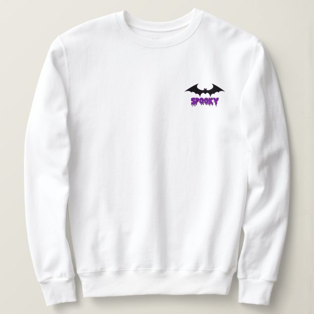 "Spooky Bat" Minimalist Sweatshirt (Design Front)