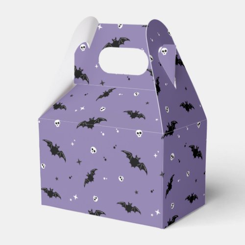 Spooky Bat  Skulls Pattern Halloween Favor Box