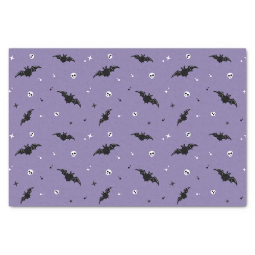 Spooky Bat  Skulls Pattern Halloween Tissue Paper