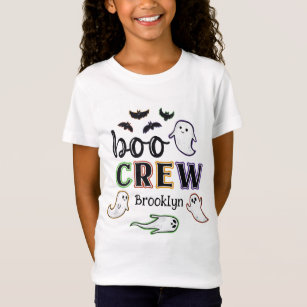 Spooky Bats & Ghosts Halloween Boo Crew T-Shirt
