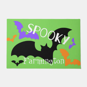 Spooky Bats Green Doormat