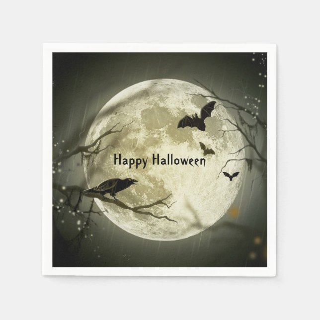Spooky Bats Halloween  Napkins (Front)