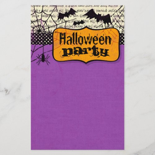 Spooky Bats Halloween Stationery