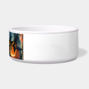 Spooky & Beautiful Halloween Landscape Watercolor Bowl