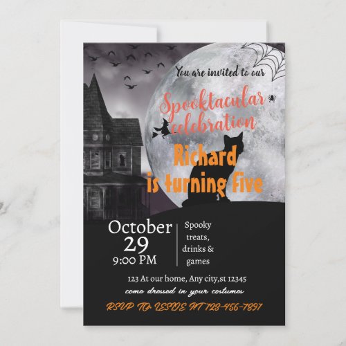 spooky bewitching halloween BIRTHDAYInvitation Invitation