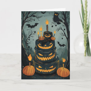 Spooky Birthday Cake Card