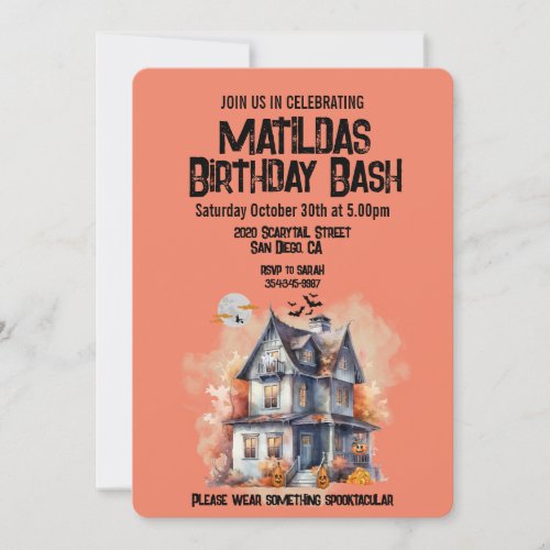 Spooky Birthday Invitation