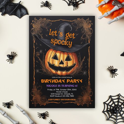 Spooky Birthday Party Halloween Invitation