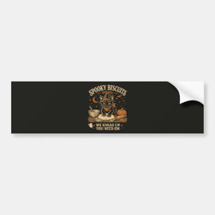 Spooky Biscuits Bakery Black Cat Halloween Bumper Sticker