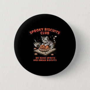 Spooky Biscuits Club Cat Halloween Baking Button