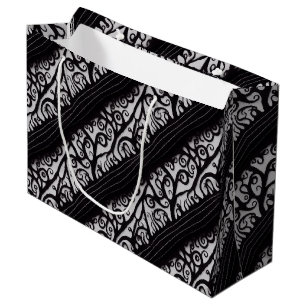 Spooky Black and White Goth Christmas Gift Bag
