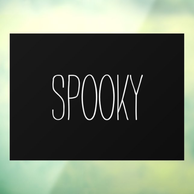 Spooky black and white Halloween handwritten Window Cling (Sheet 3)