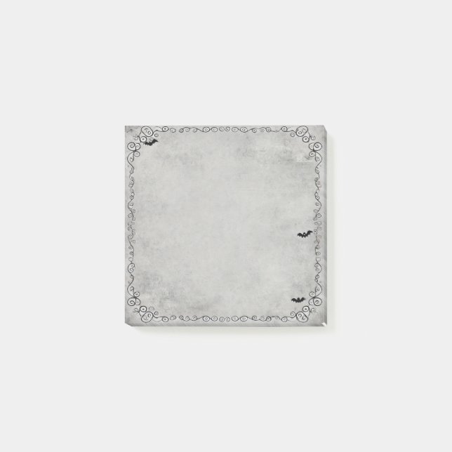 Spooky Black and White Post-it Notes (Front)