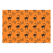 Spooky Black Cat and Bones Halloween Gift