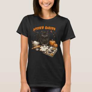 Spooky Black Cat Bakery Halloween BakingCookies T-Shirt