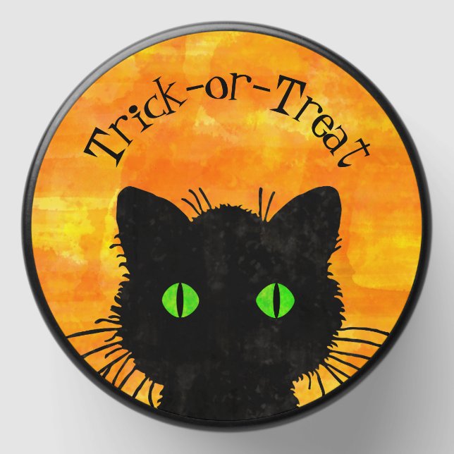 Spooky Black Cat Halloween Mini Candle Favors (Front)