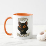 Spooky Black Cat Halloween Mug
