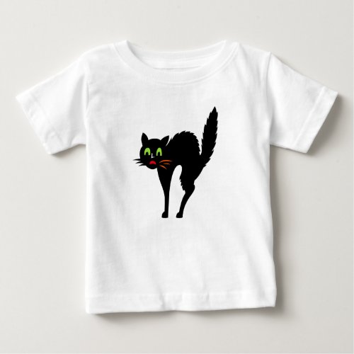 Spooky Black Cat Infant Kids Boy Girl Halloween Baby T_Shirt