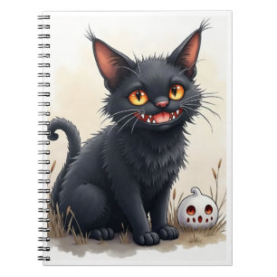 Spooky Black Cat Notebook