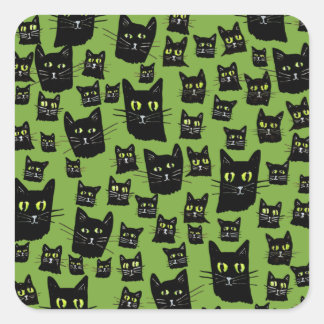Spooky Black Cats                                  Square Sticker