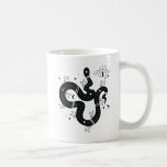 Spooky Black Celestial Snake Design Coffee Mug<br><div class="desc">This dark tattoo style snake design will add a little of the occult to your life!</div>