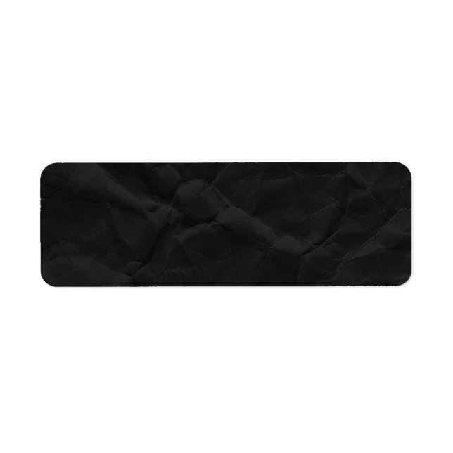 SPOOKY BLACK CRINKLED WRINKLED PAPER TEXTURE TEMPL LABEL (Front)
