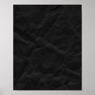 SPOOKY BLACK CRINKLED WRINKLED PAPER TEXTURE TEMPL POSTER