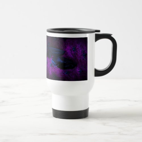 Spooky Black Material Rose Black Spiders Travel Mug