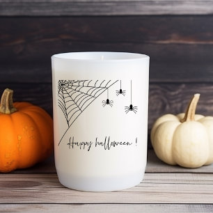 Spooky Black Spiders Party Happy Halloween Square Sticker