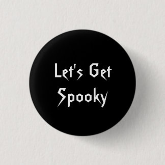 Spooky Black & White Halloween Party Button