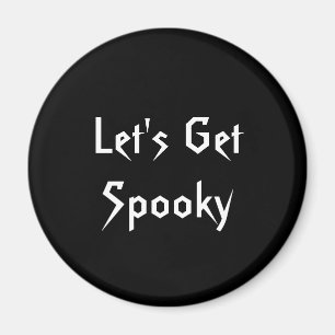 Spooky Black & White Halloween Party Magnet