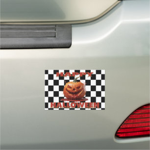 Spooky Bloody Pumpkin Halloween Car Magnet