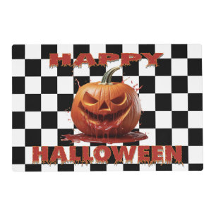 Spooky Bloody Pumpkin Halloween Placemat