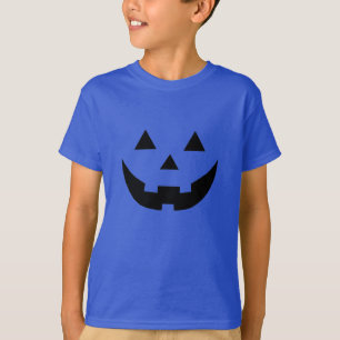 Spooky blue black Jack o lantern cute Halloween T-Shirt