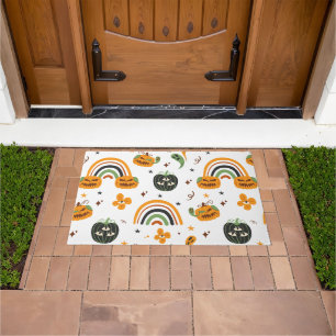 Spooky Boho Halloween Pattern Doormat