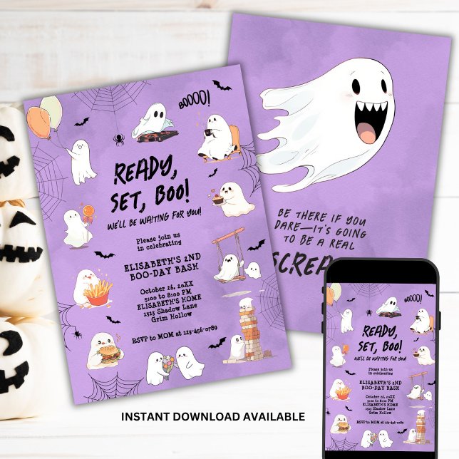 Spooky Boo-Day Party Invitation (Creator Uploaded)