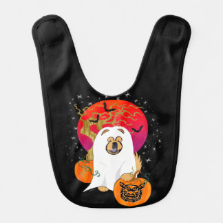 SPOOKY BOO-DOG - Chow baby bib