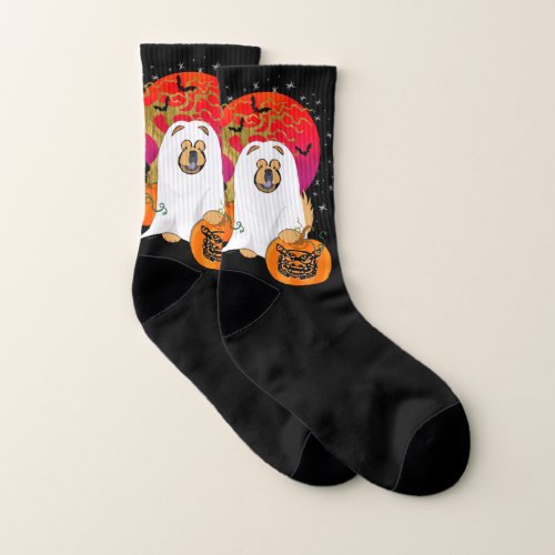 SPOOKY BOO_DOG   _Chow socks