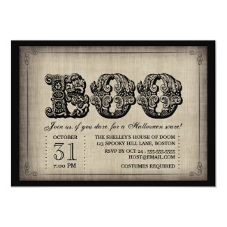 Spooky BOO Gothic Halloween Party Invitation