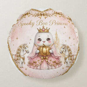 Spooky Boo Pillow Cover | Pink Princess Ghost Hors