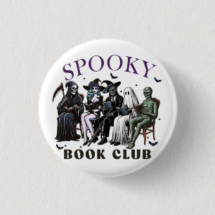 Spooky book club button