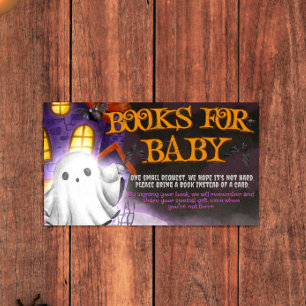 Spooky Books For Baby - Baby Shower Enclosure Card
