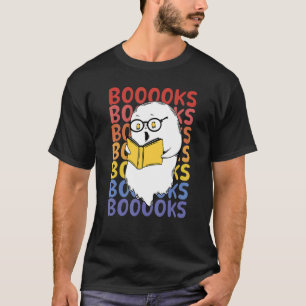 Spooky Booooks Reading Ghost - For the Love of Boo T-Shirt