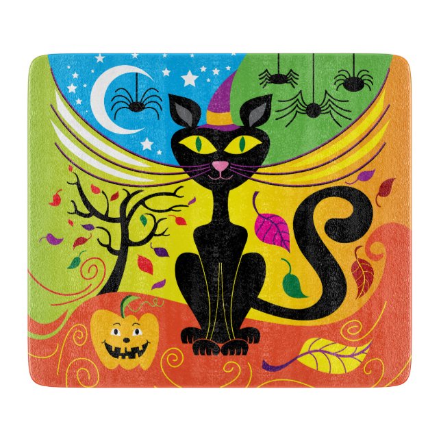 Spooky Breeze Cat Cutting Board (Front)