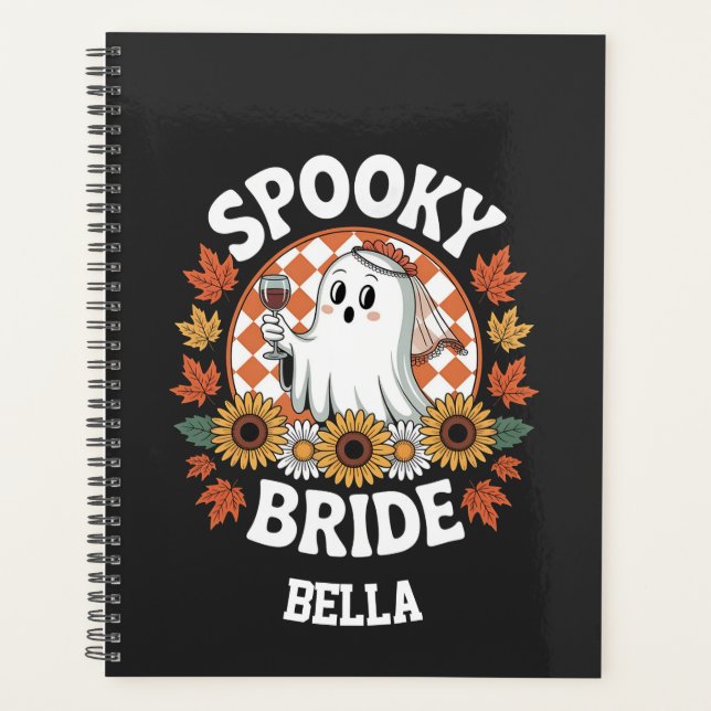 Spooky Bride Ghost Halloween Personalized  Planner (Front)