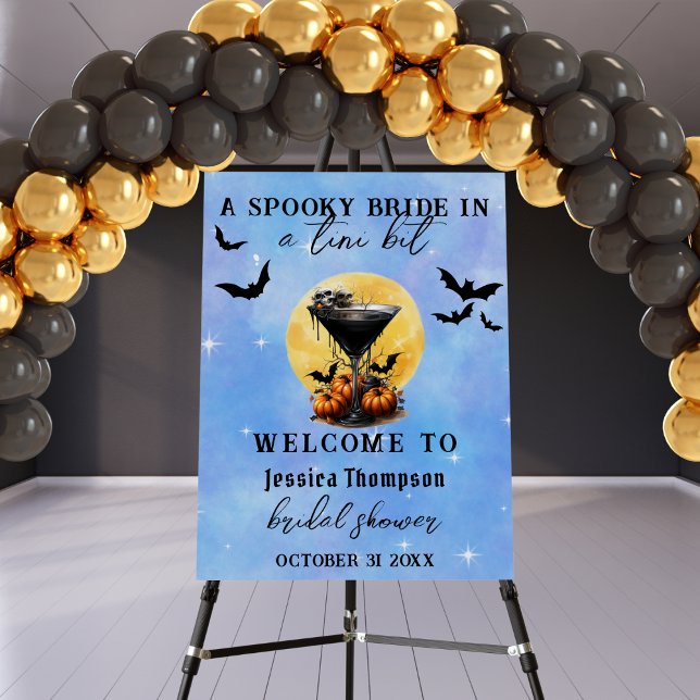 Spooky Bride in a Tini Bit Martini Bridal Shower Foam Board (Creator Uploaded)