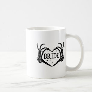 Spooky Bride Skeleton Hands Engagement Wedding Hal Coffee Mug